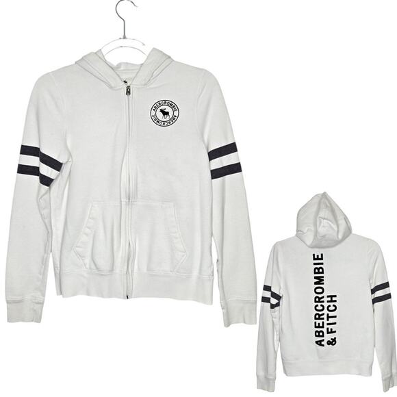 Abercrombie & Fitch Jackets & Blazers - Abercrombie & Fitch Velvet Logo Hooded Jacket Youth 15/16 or Womens XS Y2K 2000s
